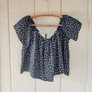 Silk Off the shoulder Stone Cold Fox bustier crop